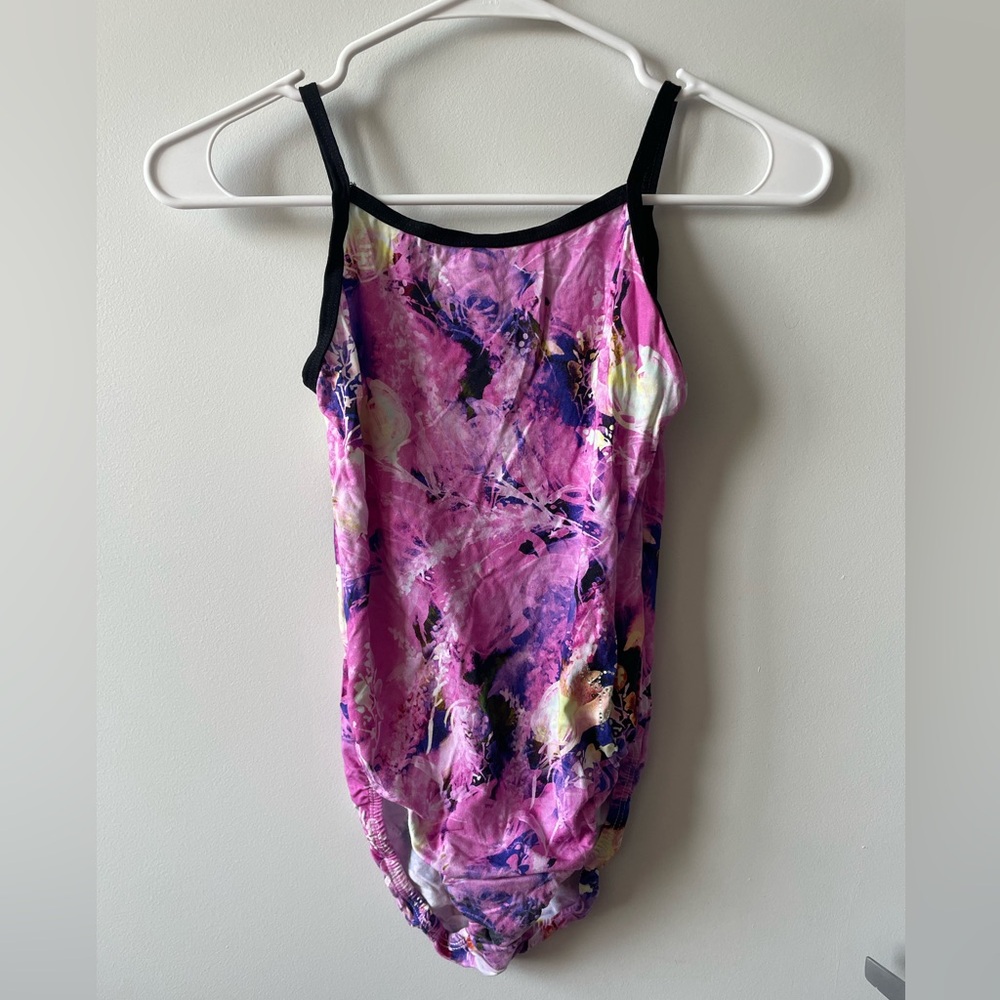 Salute Leotard: Enchanted Rose Thin Strap Leotard